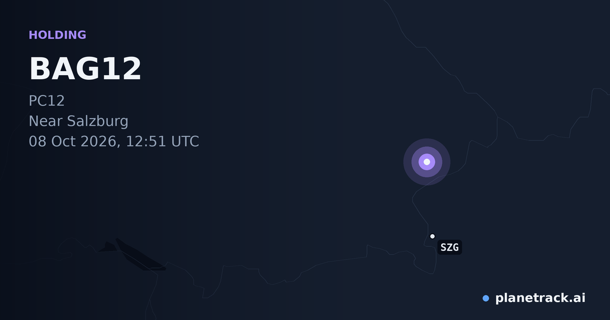 Map of where BAG12's holding pattern happened