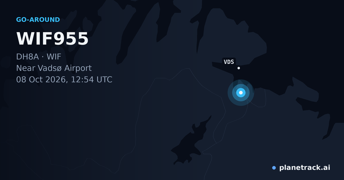 Map of where WIF955's go-around happened