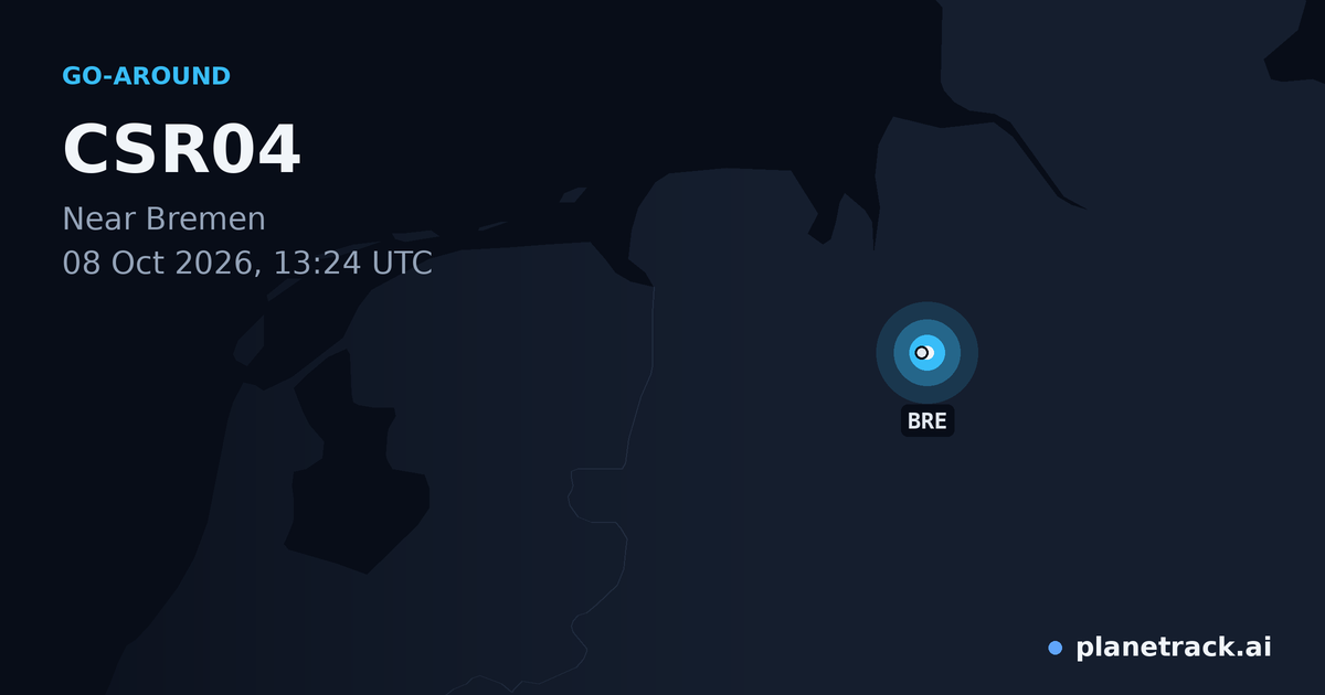 Map of where CSR04's go-around happened