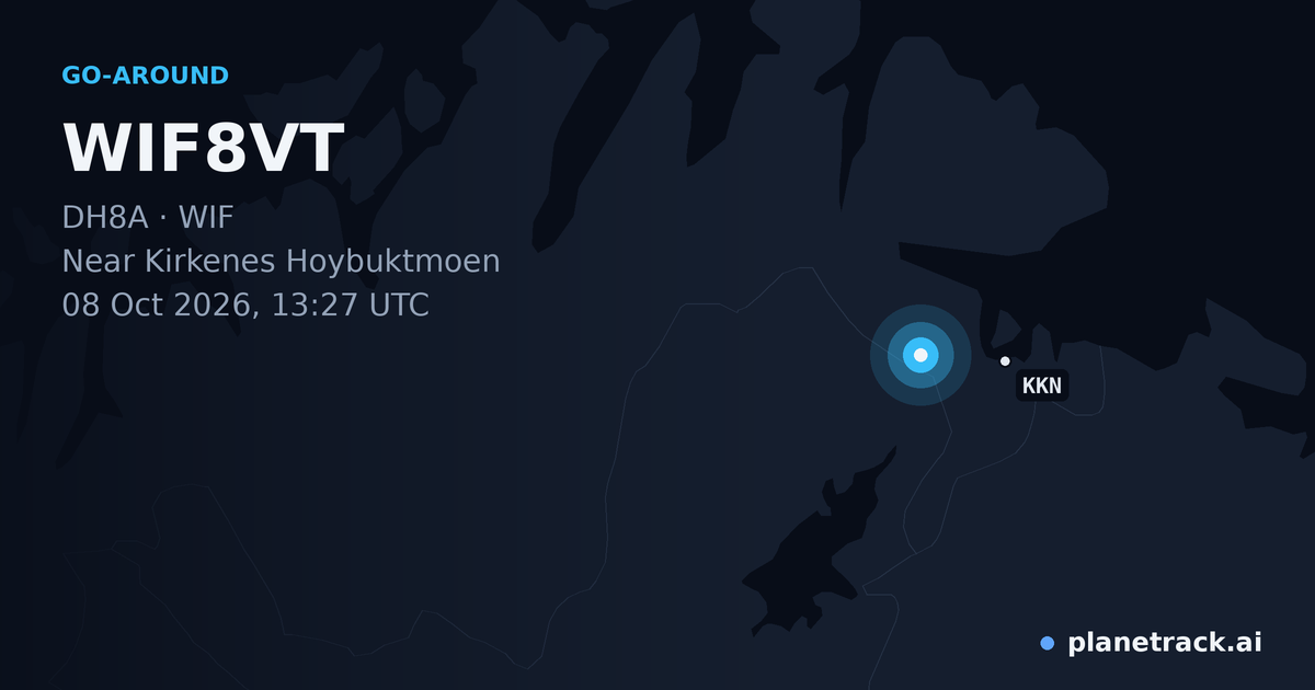 Map of where WIF8VT's go-around happened