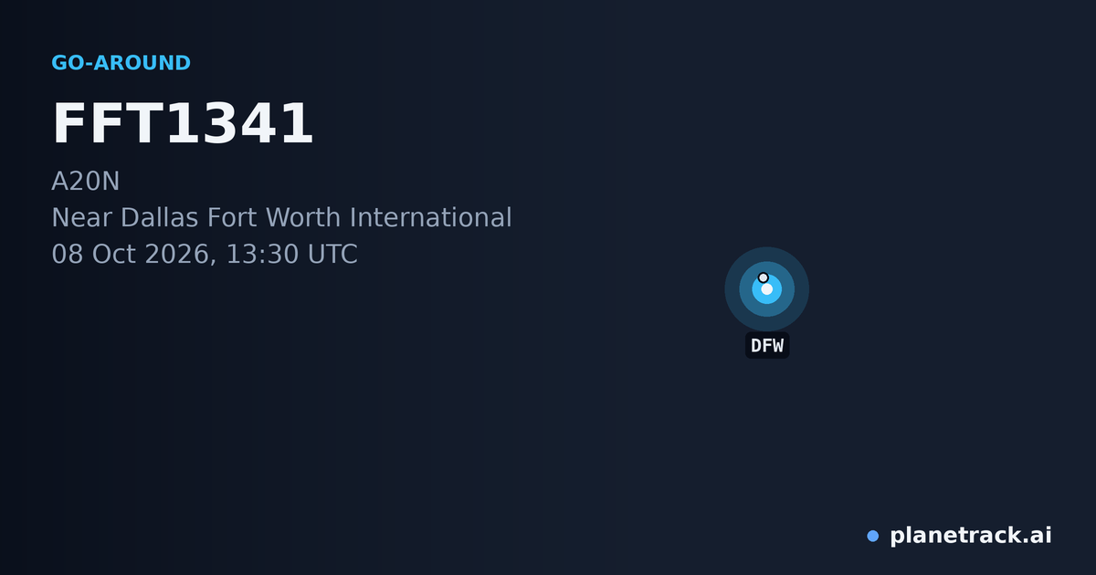 Map of where FFT1341's go-around happened