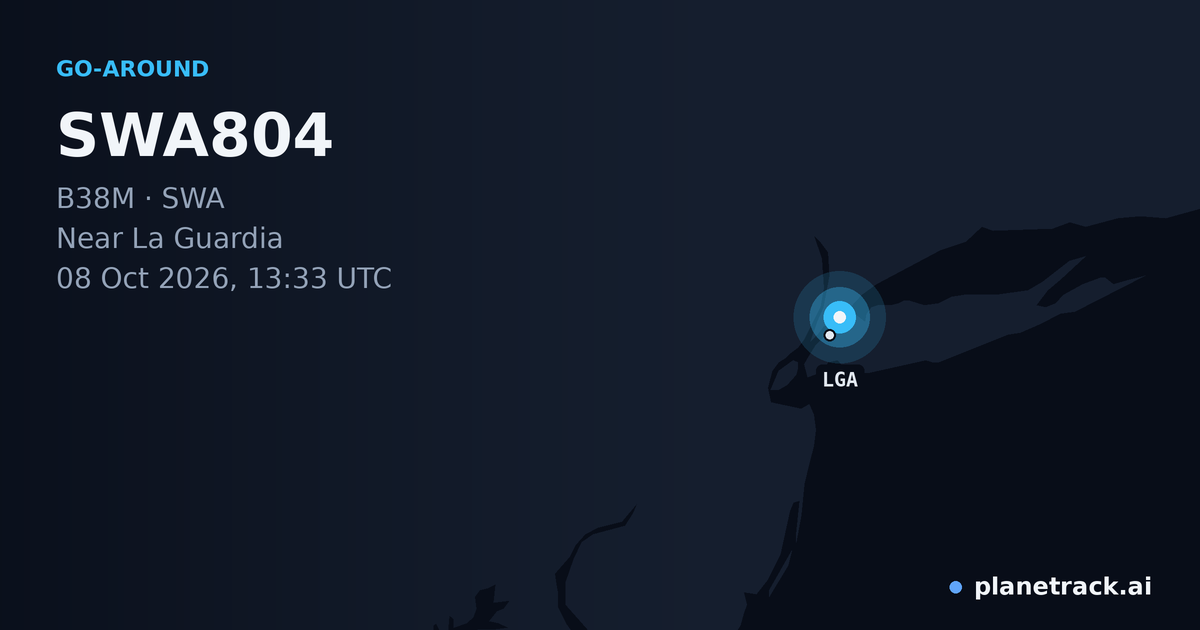 Map of where SWA804's go-around happened