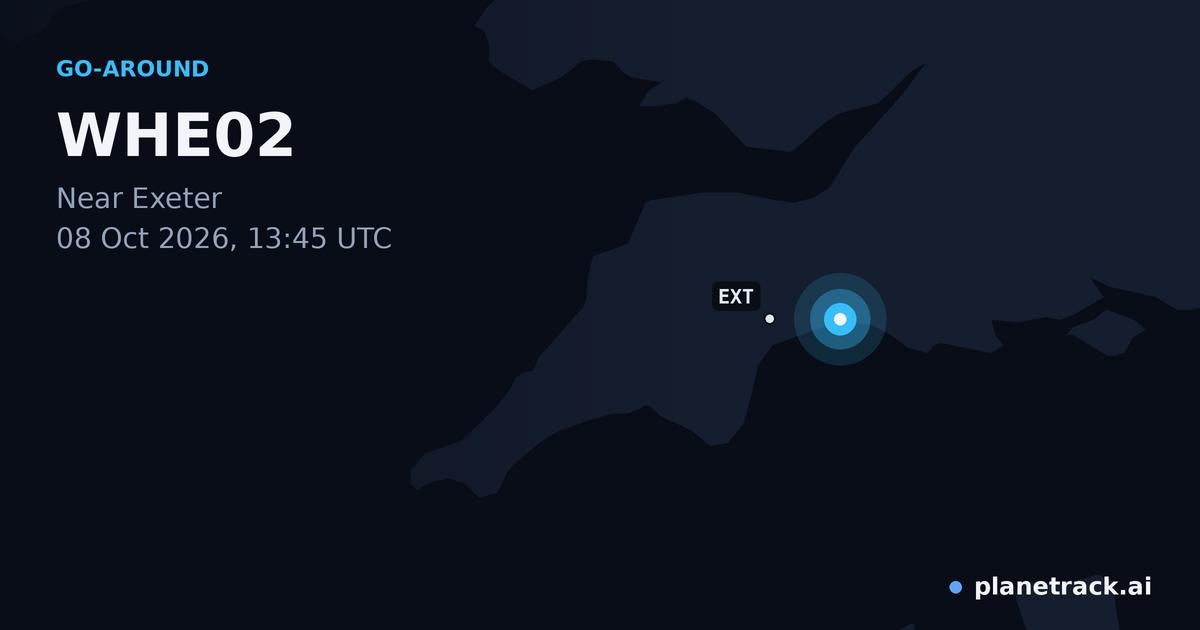 Map of where WHE02's go-around happened