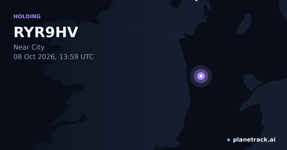 Map of where RYR9HV's holding pattern happened