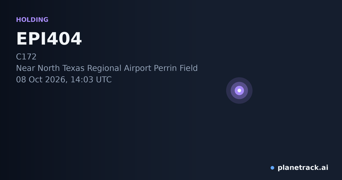 Map of where EPI404's holding pattern happened