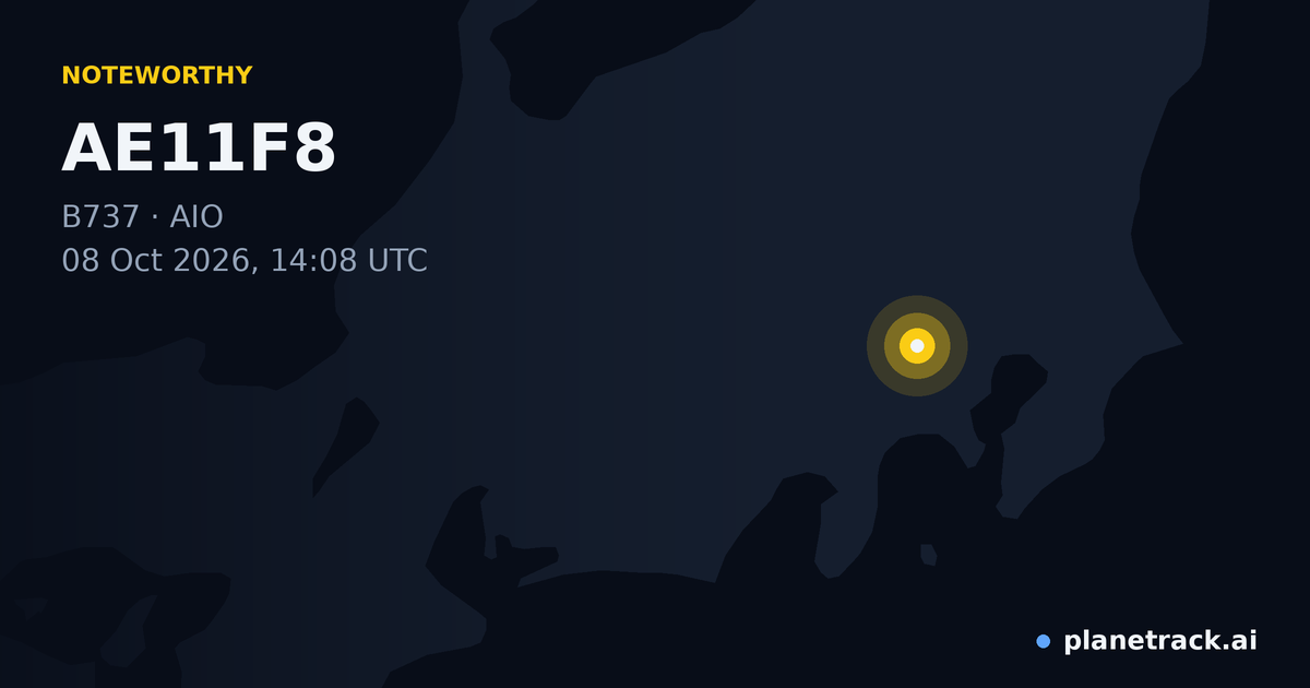 Map of where AE11F8's special aircraft happened