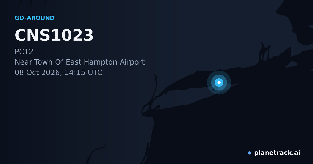 Map of where CNS1023's go-around happened