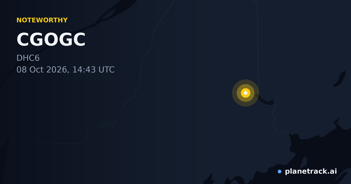 Map of where CGOGC's special aircraft happened