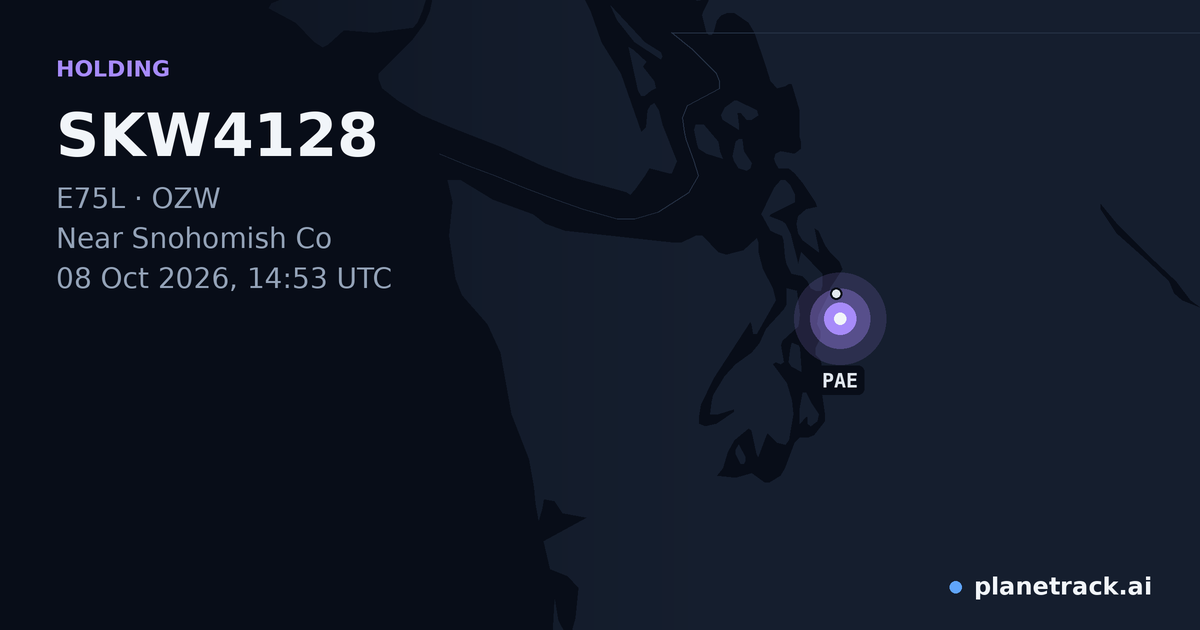 Map of where SKW4128's holding pattern happened