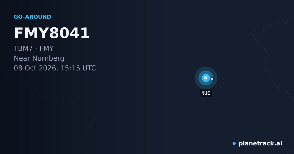 Map of where FMY8041's go-around happened