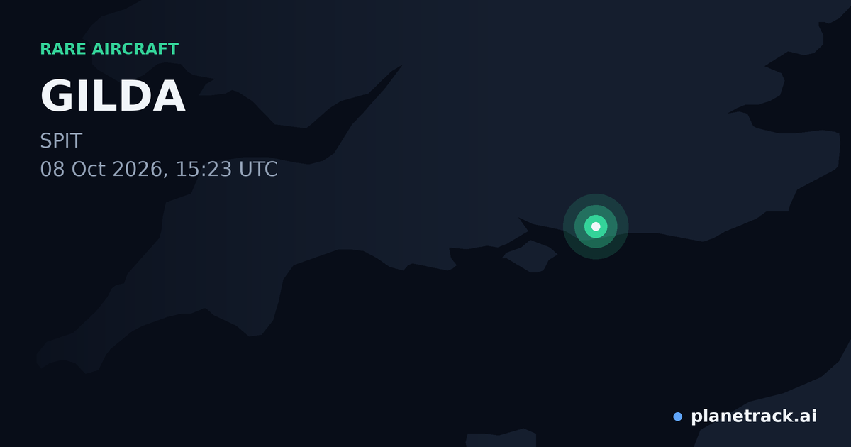 Map of where GILDA's rare aircraft happened