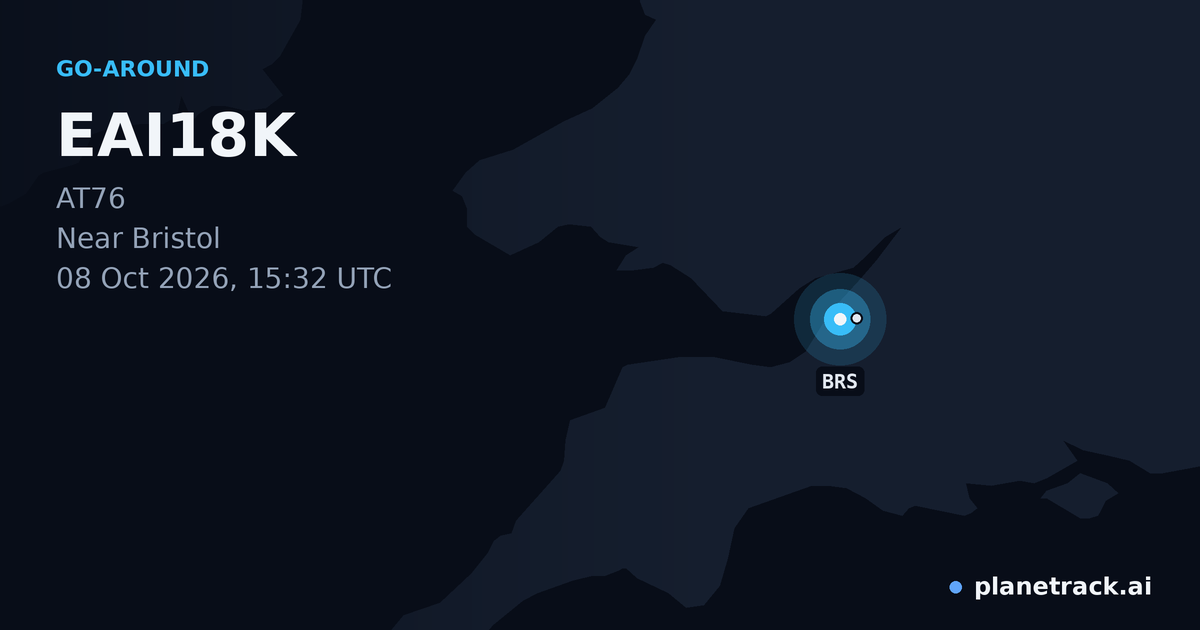Map of where EAI18K's go-around happened