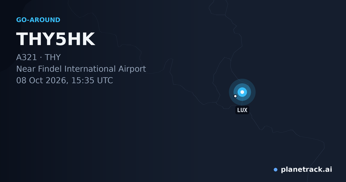 Map of where THY5HK's go-around happened