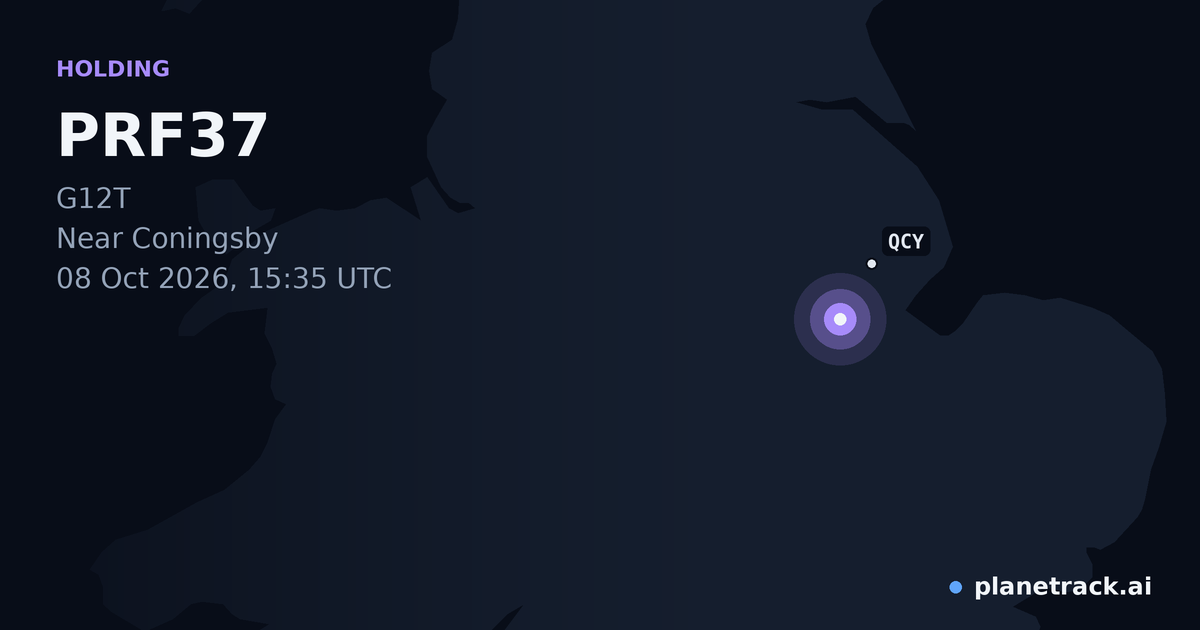 Map of where PRF37's holding pattern happened