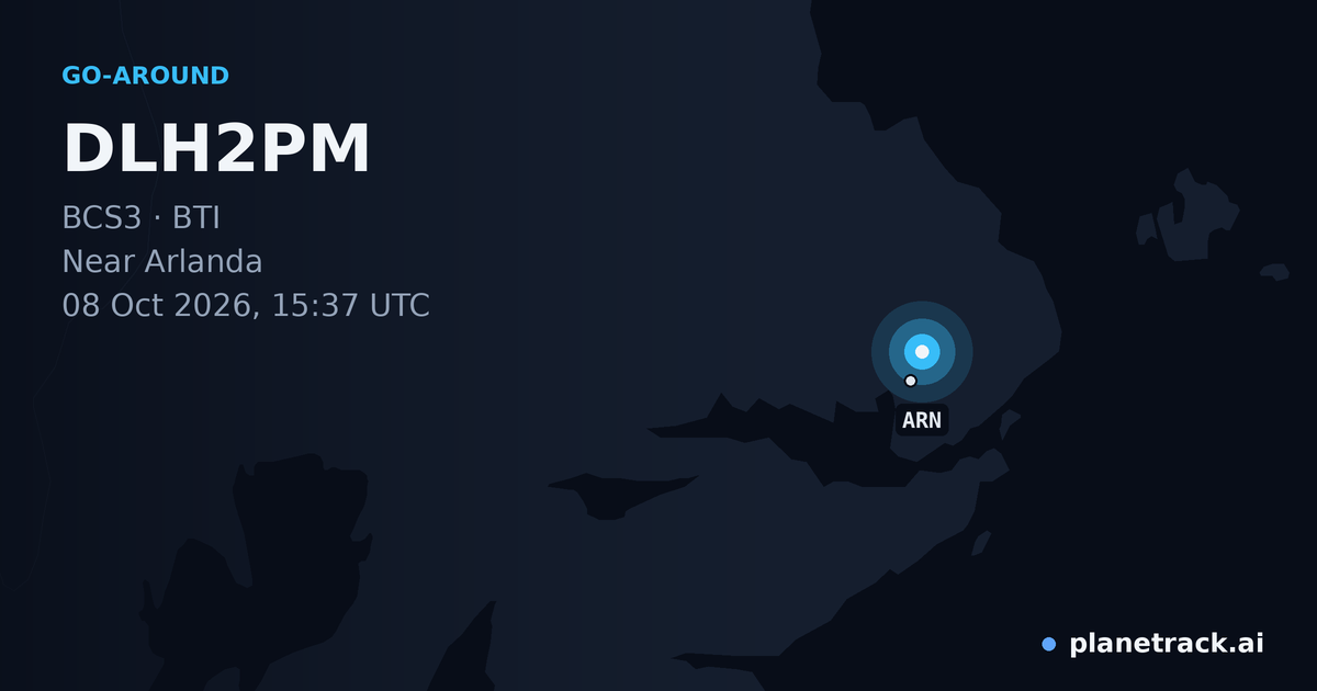 Map of where DLH2PM's go-around happened