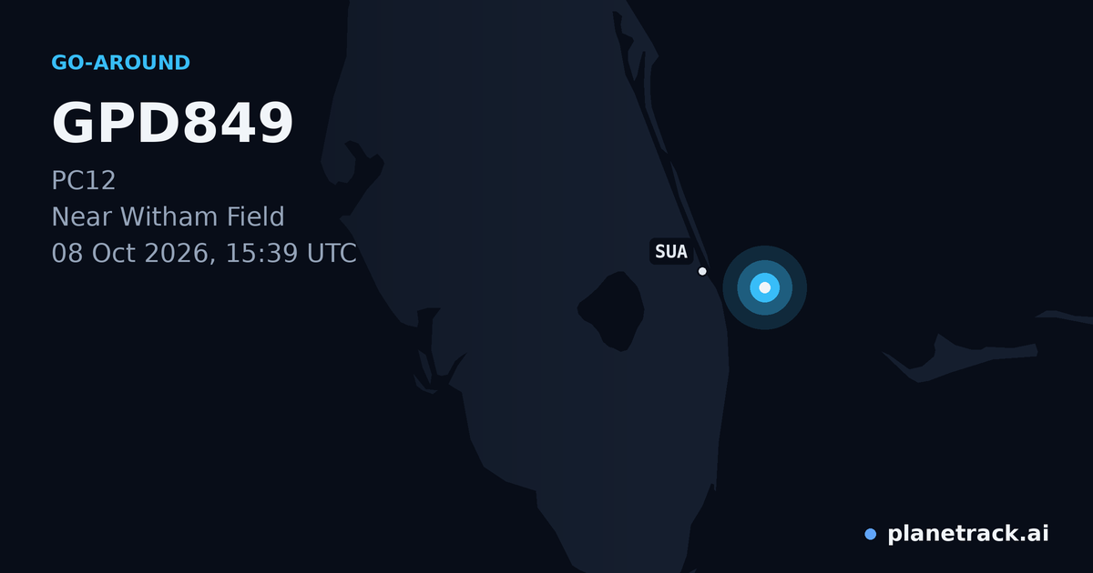 Map of where GPD849's go-around happened