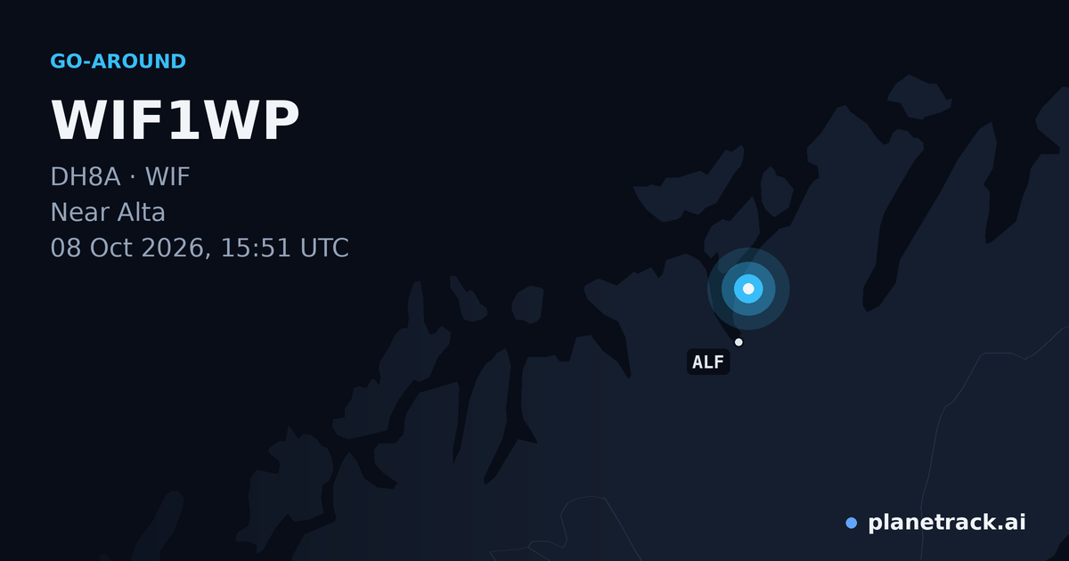 Map of where WIF1WP's go-around happened