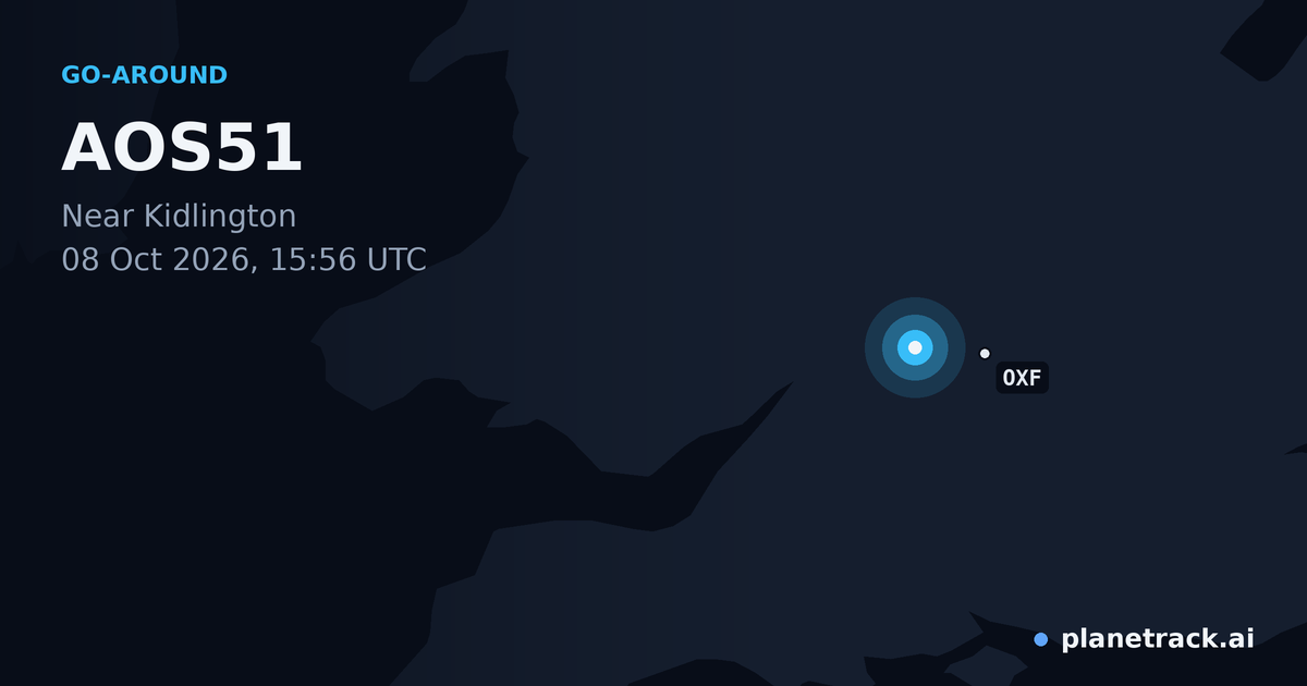 Map of where AOS51's go-around happened