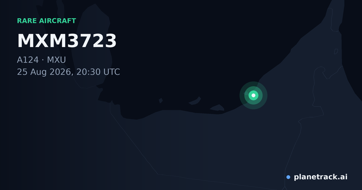 Map of where MXM3723's rare aircraft happened