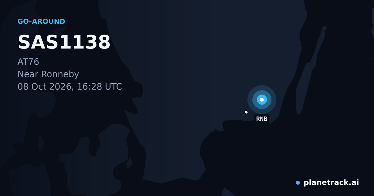 Map of where SAS1138's go-around happened