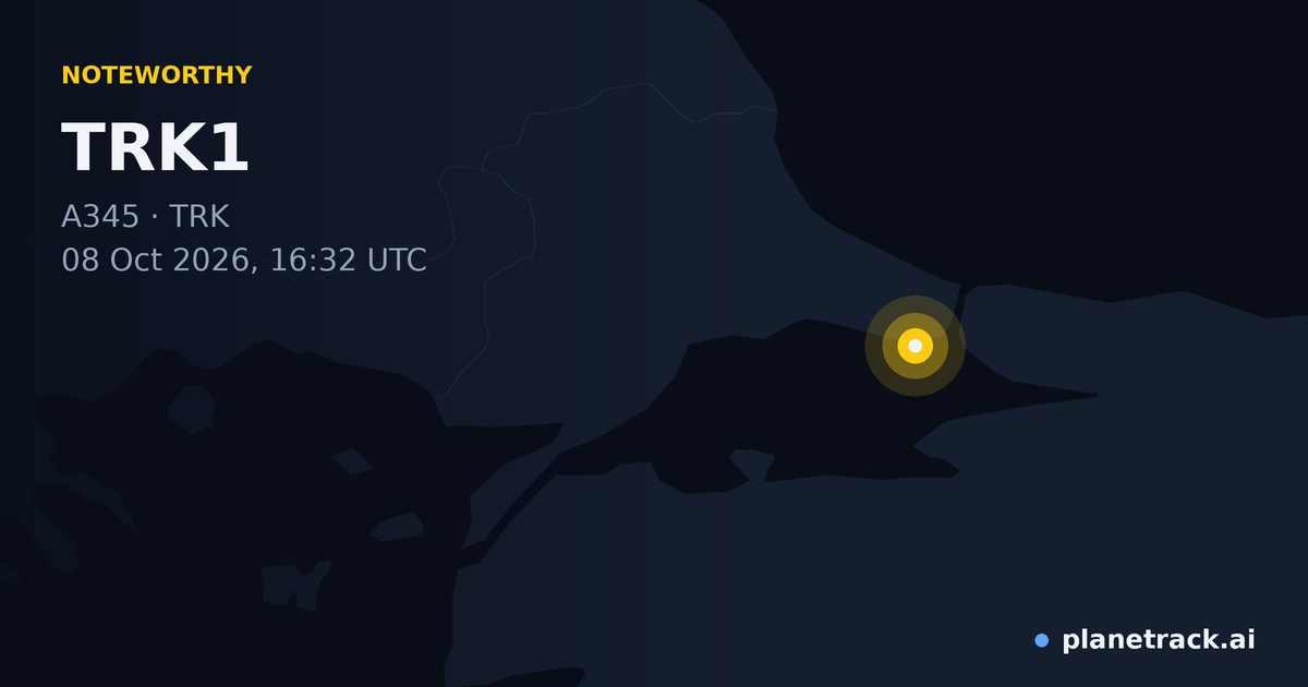 Map of where TRK1's special aircraft happened
