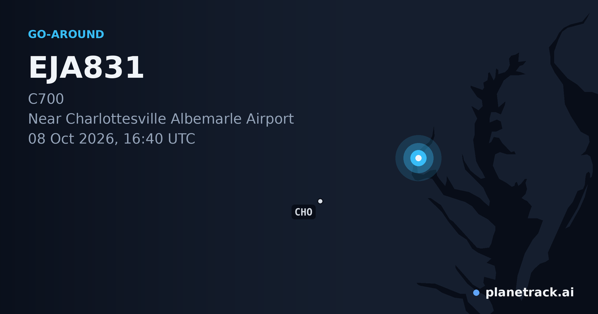 Map of where EJA831's go-around happened
