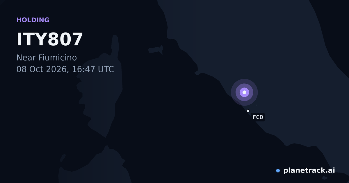 Map of where ITY807's holding pattern happened