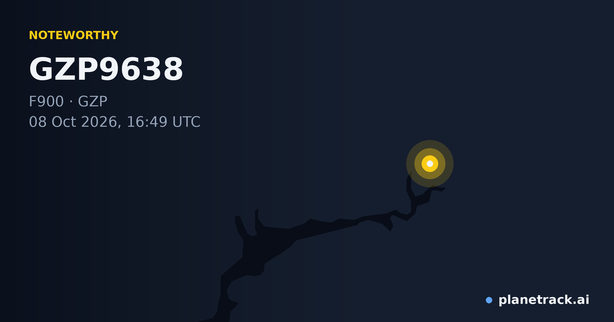 Map of where GZP9638's special aircraft happened