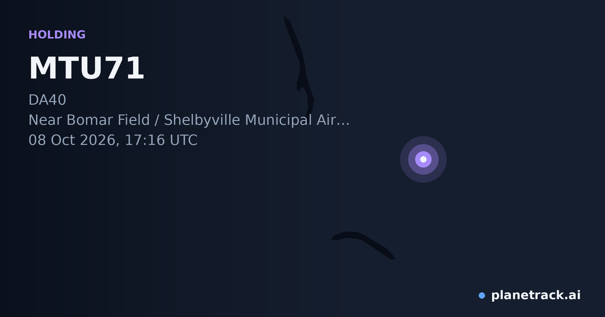 Map of where MTU71's holding pattern happened