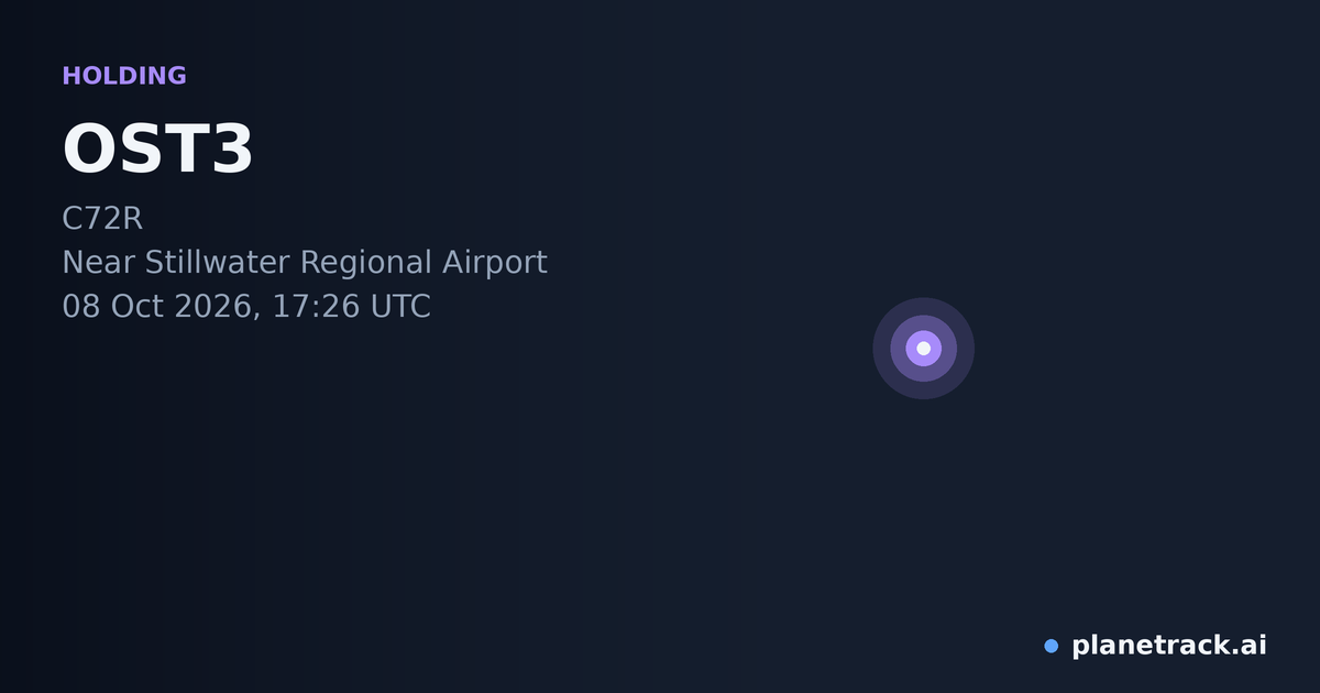 Map of where OST3's holding pattern happened