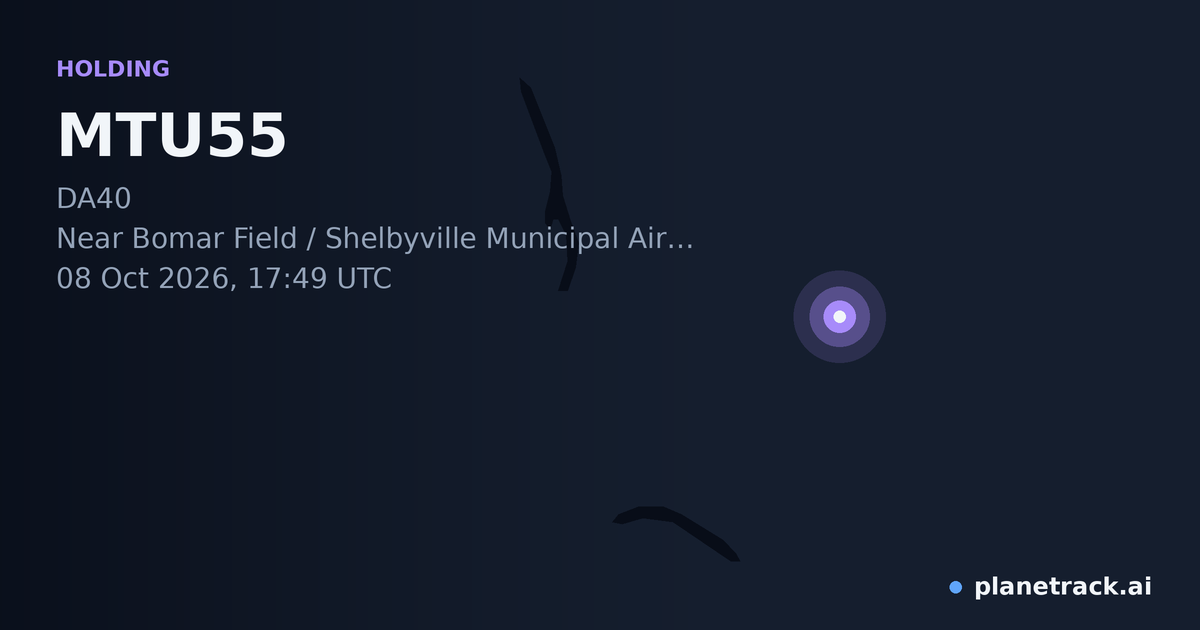 Map of where MTU55's holding pattern happened