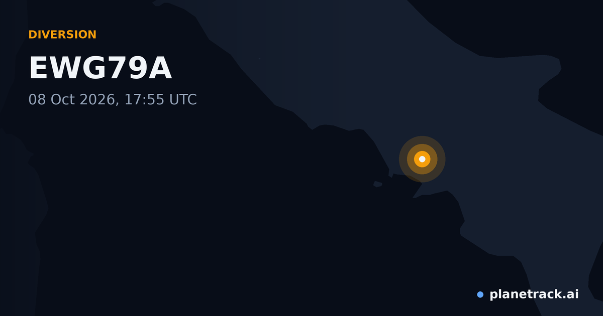 Map of where EWG79A's diversion happened