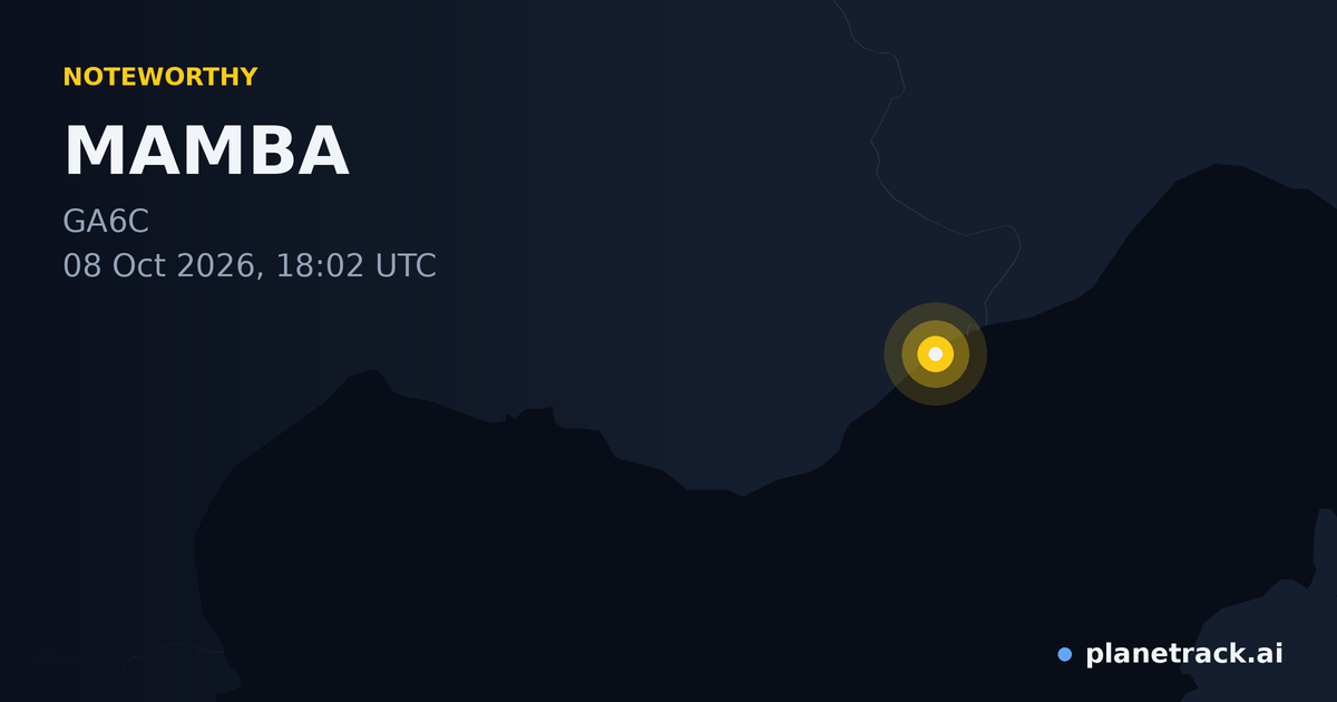 Map of where MAMBA's special aircraft happened