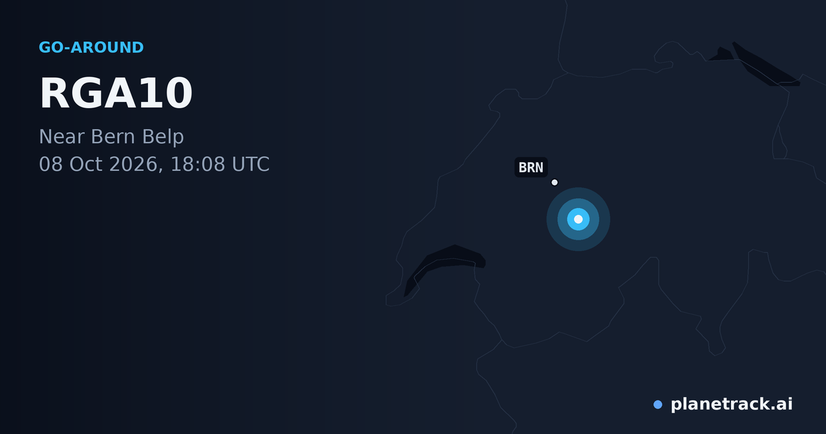 Map of where RGA10's go-around happened