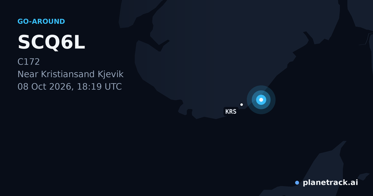 Map of where SCQ6L's go-around happened