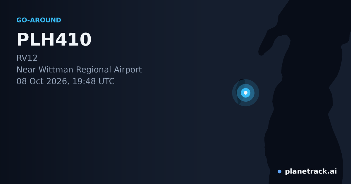 Map of where PLH410's go-around happened