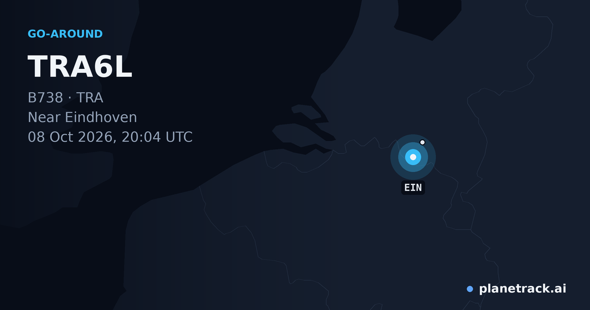 Map of where TRA6L's go-around happened