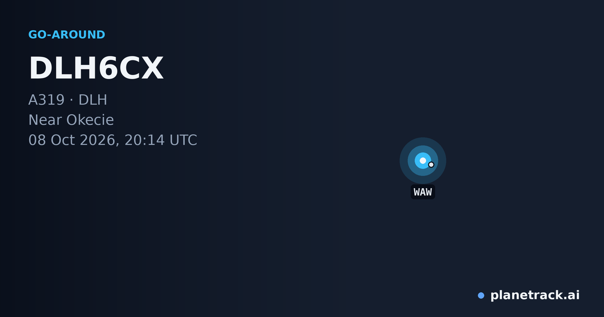 Map of where DLH6CX's go-around happened