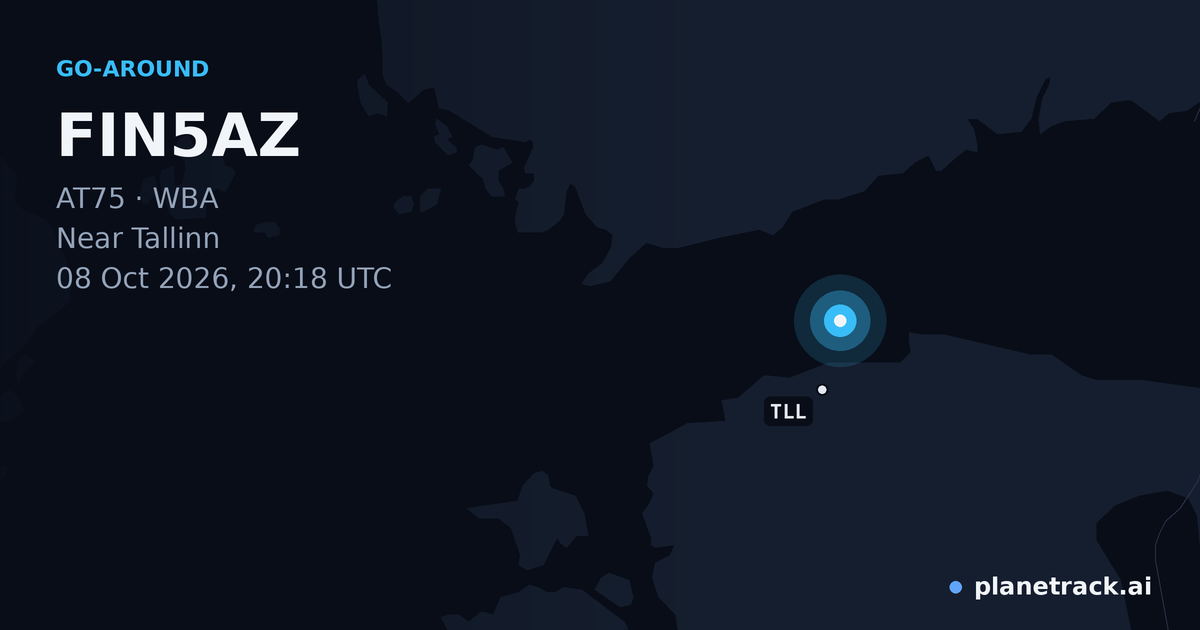 Map of where FIN5AZ's go-around happened