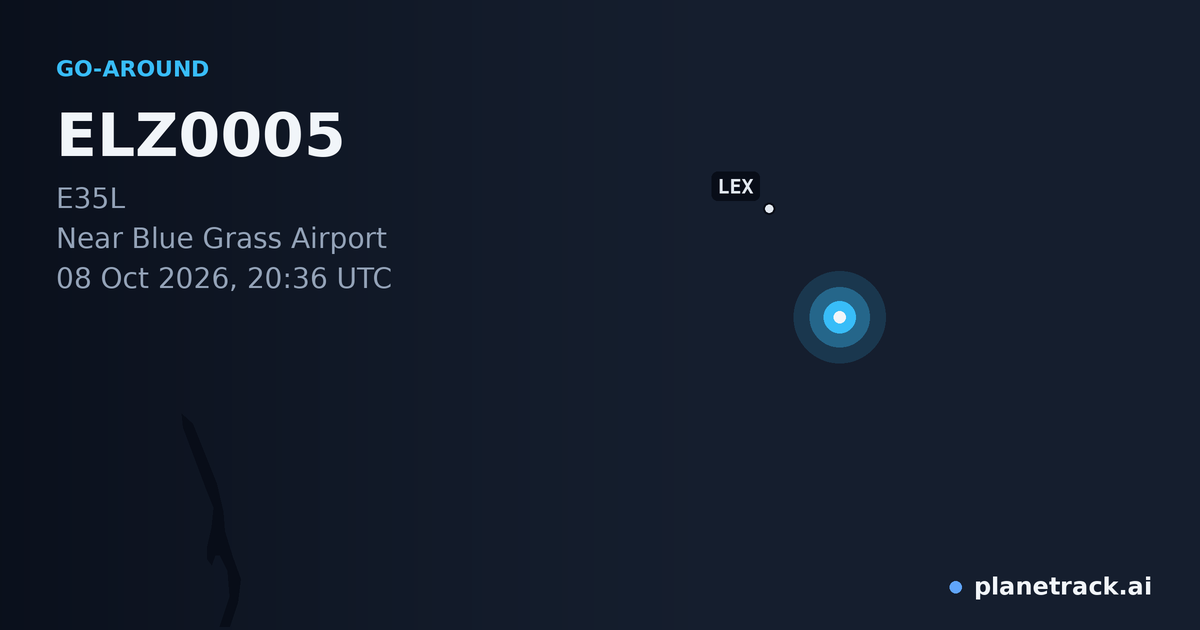 Map of where ELZ0005's go-around happened