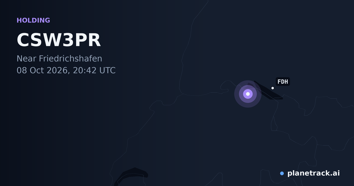 Map of where CSW3PR's holding pattern happened