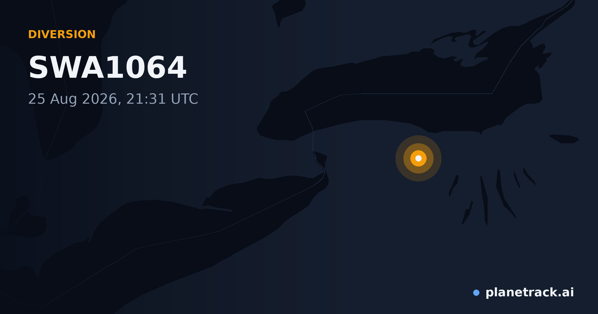 Map of where SWA1064's diversion happened