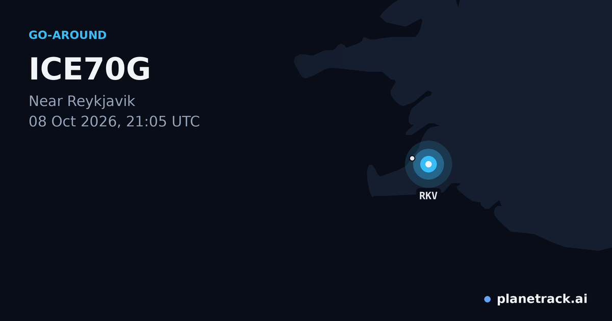 Map of where ICE70G's go-around happened