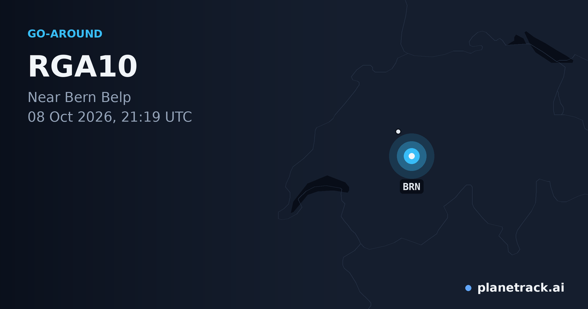 Map of where RGA10's go-around happened