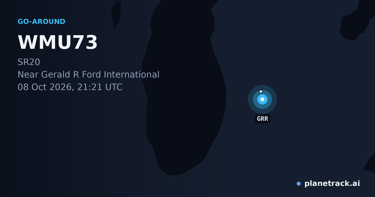 Map of where WMU73's go-around happened