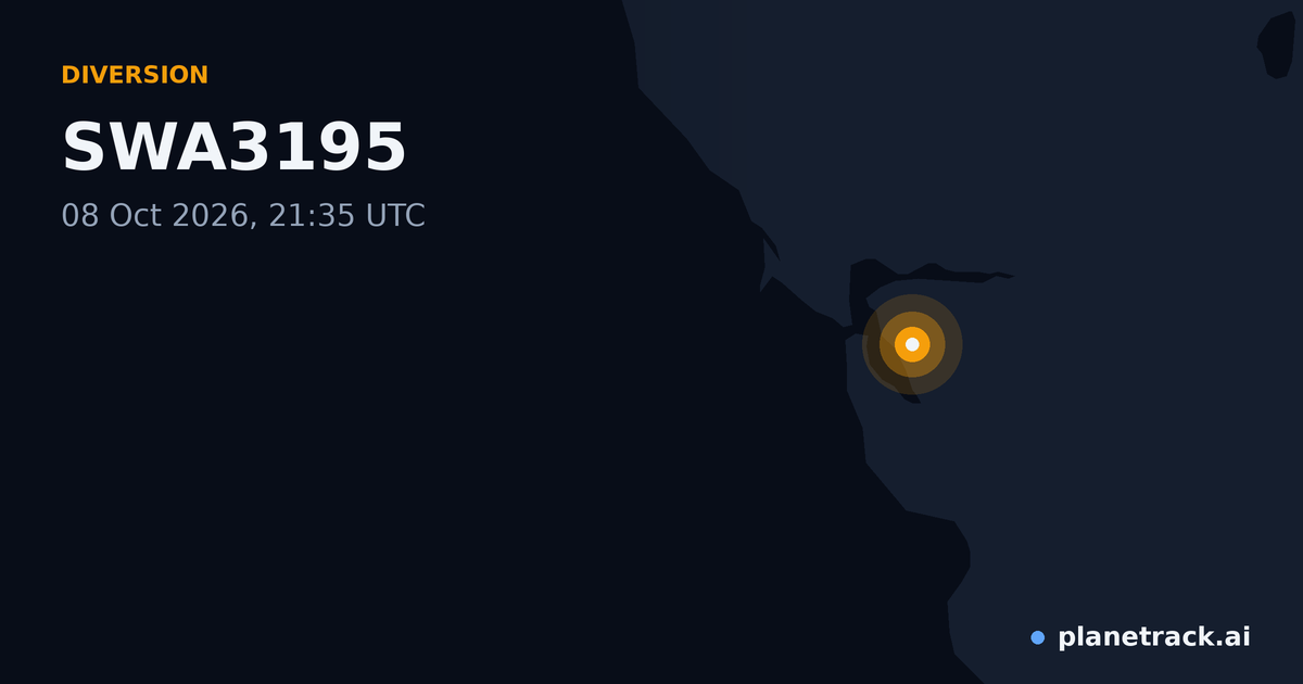 Map of where SWA3195's diversion happened