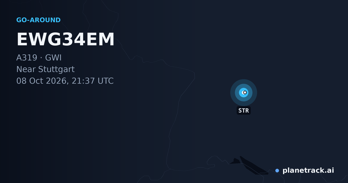 Map of where EWG34EM's go-around happened