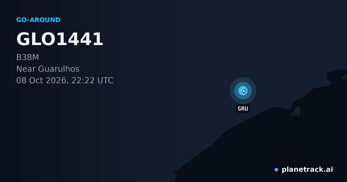Map of where GLO1441's go-around happened