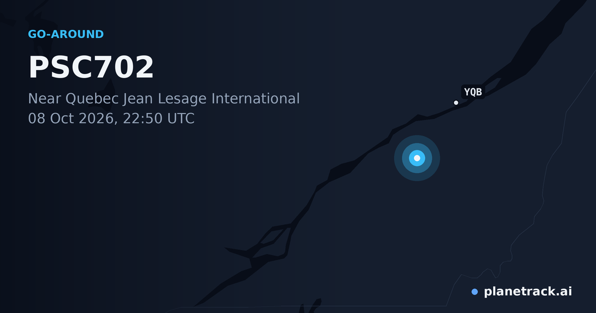Map of where PSC702's go-around happened
