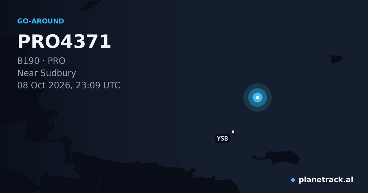Map of where PRO4371's go-around happened